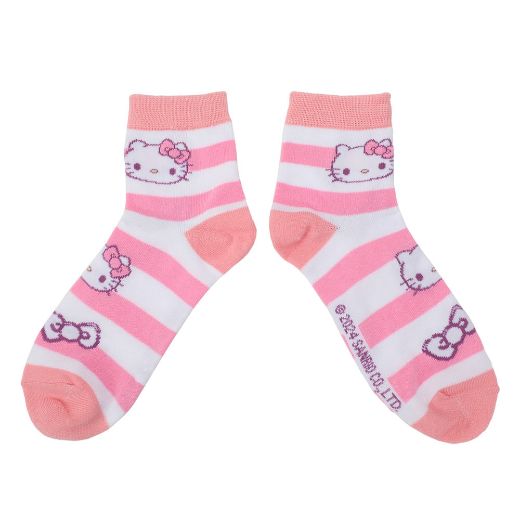Picture of Hello Kitty Strawberry Milk 3 Pair Quarter Crew Box Set