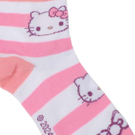 Picture of Hello Kitty Strawberry Milk 3 Pair Quarter Crew Box Set