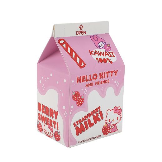 Picture of Hello Kitty Strawberry Milk 3 Pair Quarter Crew Box Set