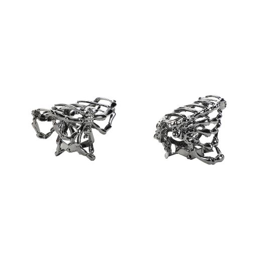 Picture of Bioworld Halloween Spider & Skeleton Hair Clip Set
