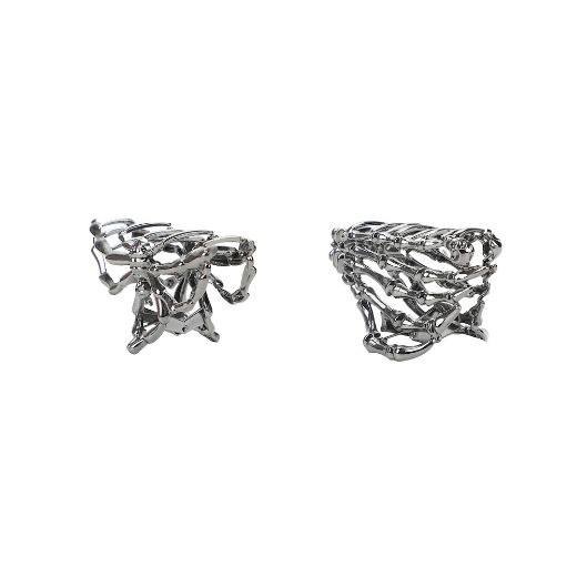 Picture of Bioworld Halloween Spider & Skeleton Hair Clip Set