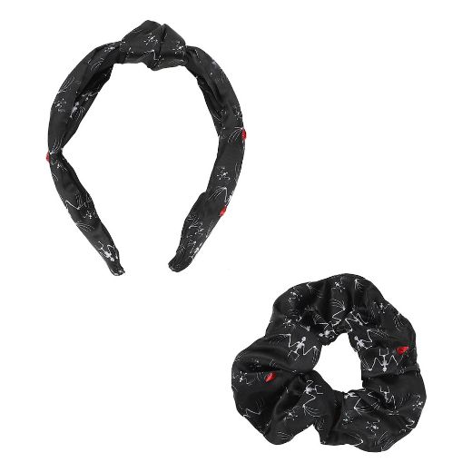 Picture of Bioworld Halloween Skeleton Headband & Scrunchie Set