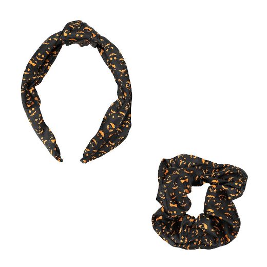 Picture of Bioworld Halloween Jack-O-Lantern Headband & Scrunchie Set