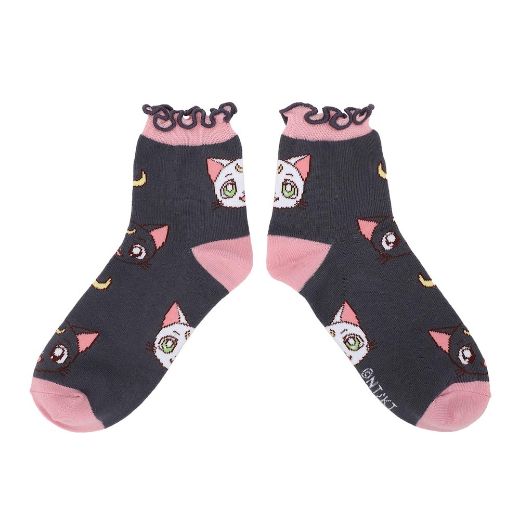 Picture of Sailor Moon Junior's 3 Pair Quarter Crew Socks
