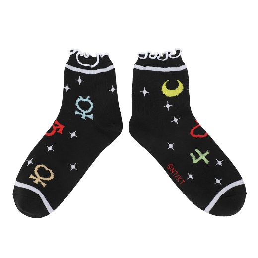 Picture of Sailor Moon Junior's 3 Pair Quarter Crew Socks