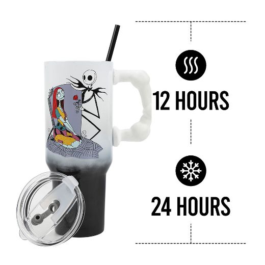 Picture of The Nightmare Before Christmas 40 oz. Sculpted Handle Stainless Steel Tumbler