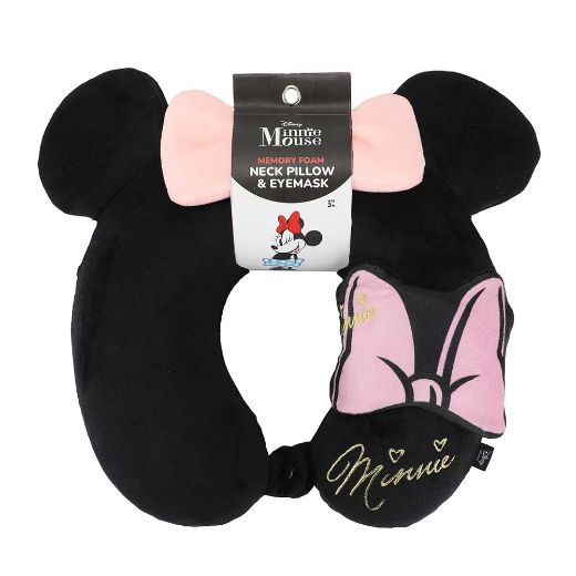 Picture of Disney Minnie Mouse Neck Pillow & Eye Mask Travel Set