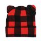 Picture of Hello Kitty Buffalo Plaid 3D Cuff Beanie