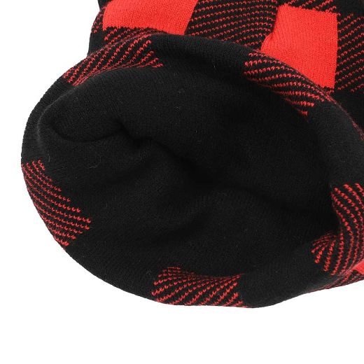 Picture of Hello Kitty Buffalo Plaid 3D Cuff Beanie