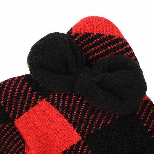 Picture of Hello Kitty Buffalo Plaid 3D Cuff Beanie