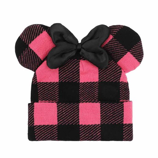Picture of Disney Minnie Mouse Buffalo Plaid 3D Beanie