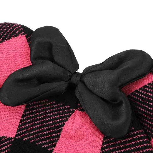 Picture of Disney Minnie Mouse Buffalo Plaid 3D Beanie