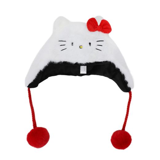 Picture of Hello Kitty Faux Fur 3D Laplander Beanie