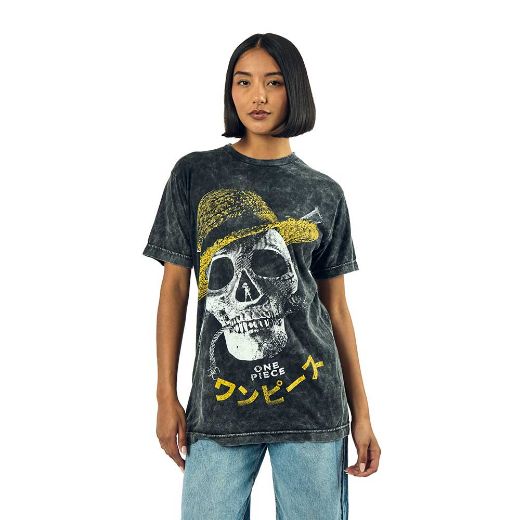 Picture of One Piece Straw Hat Distressed Unisex Tee