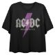 Picture of AC/DC Purple Lightning Bolt Crop Tee