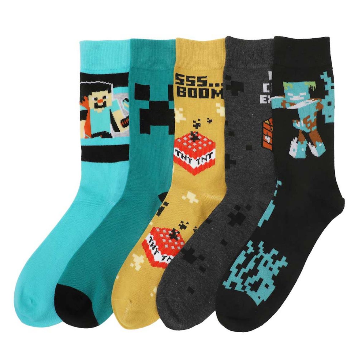 Picture of Minecraft Create 5 Pair Crew Socks