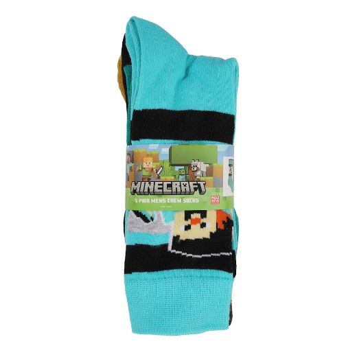 Picture of Minecraft Create 5 Pair Crew Socks