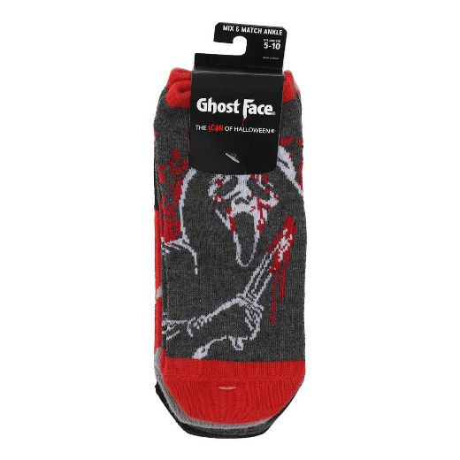 Picture of Ghost Face 5 Pair Ankle Socks