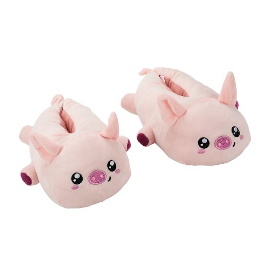 Picture of Bioworld Pink Pig Youth 3D Plush Slippers
