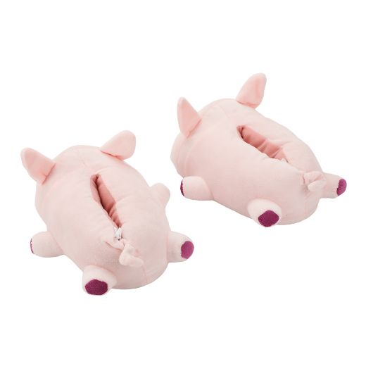 Picture of Bioworld Pink Pig Youth 3D Plush Slippers