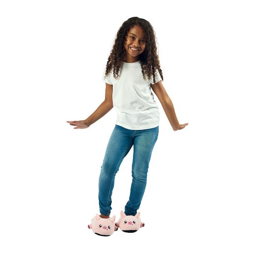 Picture of Bioworld Pink Pig Youth 3D Plush Slippers
