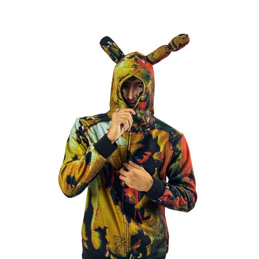 Picture of Five Nights at Freddy's Springtrap Cosplay Zip-up Mask Hoodie
