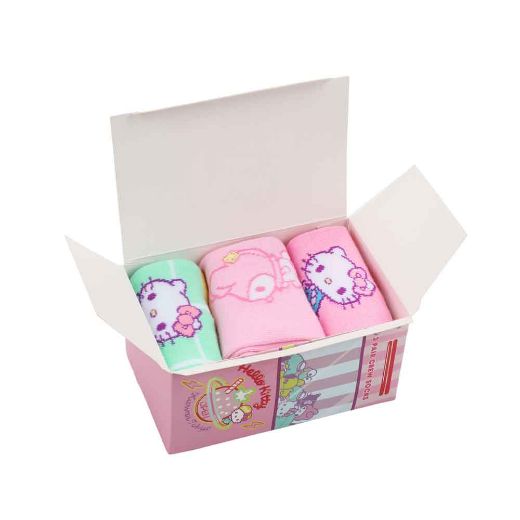 Picture of Hello Kitty & Friends Arcade Adult 3 Pair Crew Box Set