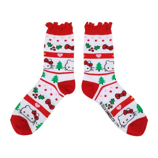 Picture of Hello Kitty Christmas Junior's 3 Pair Crew Box Set
