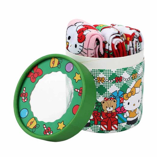 Picture of Hello Kitty Christmas Junior's 3 Pair Crew Box Set