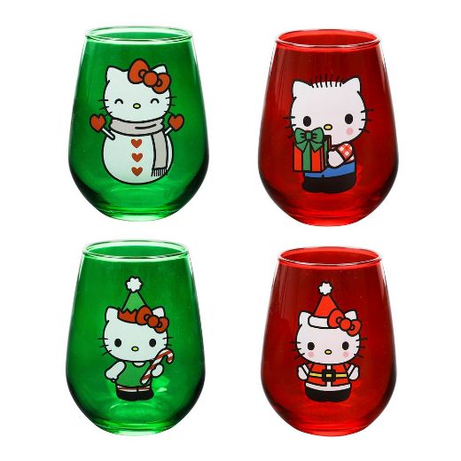 Picture of Hello Kitty Holiday Contour Glasses - Set of 4
