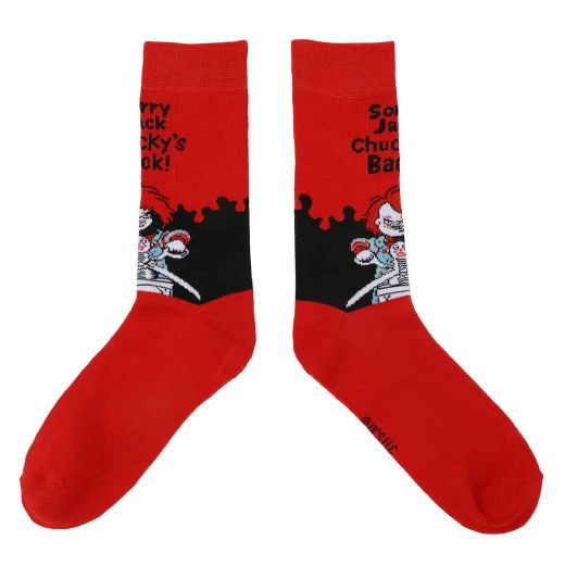 Picture of Chucky Mixed Character Adult 5 Pair Crew Socks