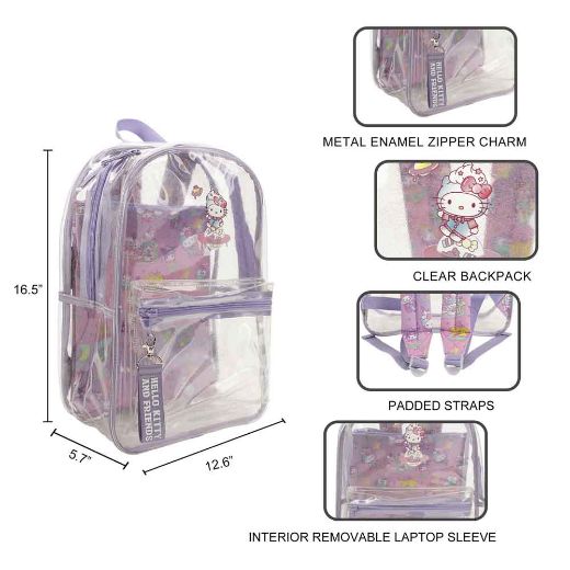 Picture of Hello Kitty & Friends Clear Backpack & Laptop Sleeve