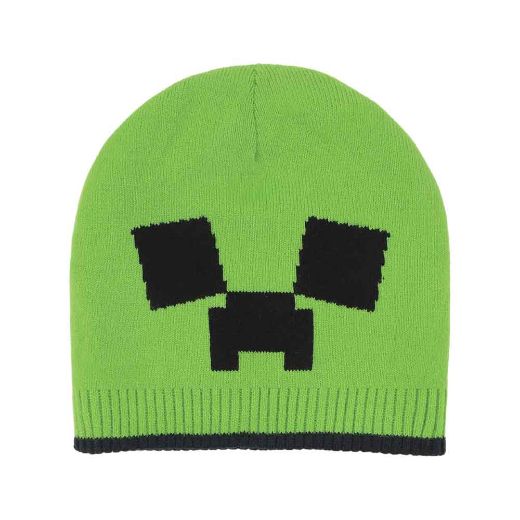 Picture of Minecraft Creeper & Enderman Reversible Beanie & Glove Combo