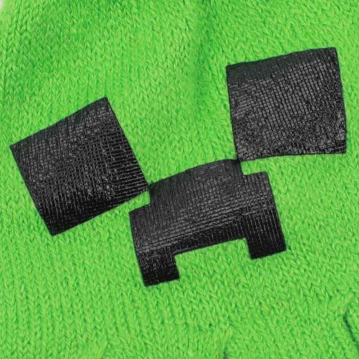 Picture of Minecraft Creeper & Enderman Reversible Beanie & Glove Combo