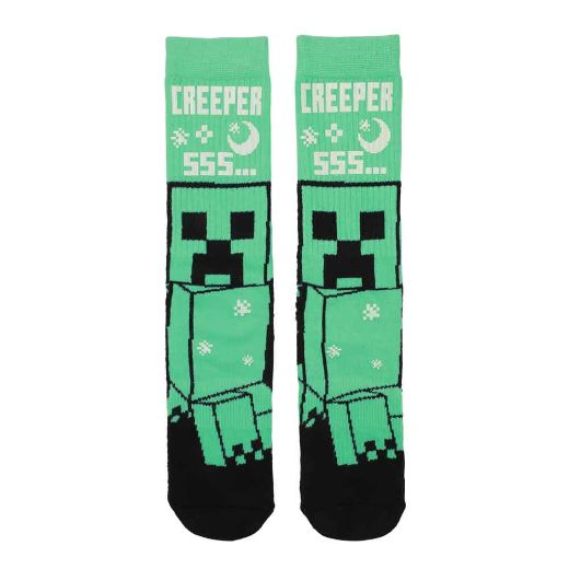 Picture of Minecraft Creeper Color Changing Crew Sock