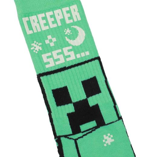 Picture of Minecraft Creeper Color Changing Crew Sock