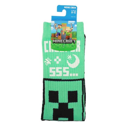 Picture of Minecraft Creeper Color Changing Crew Sock