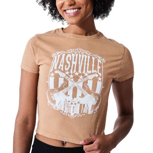 Picture of Bioworld Nashville Guitars Juniors Cropped Baby Tee