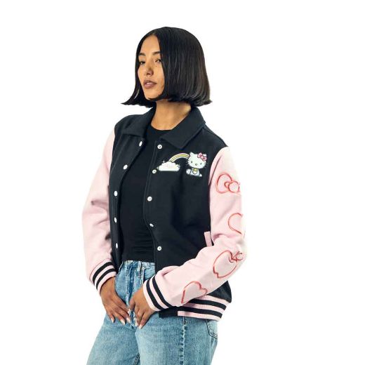 Picture of Hello Kitty Embroidered Juniors Varsity Jacket