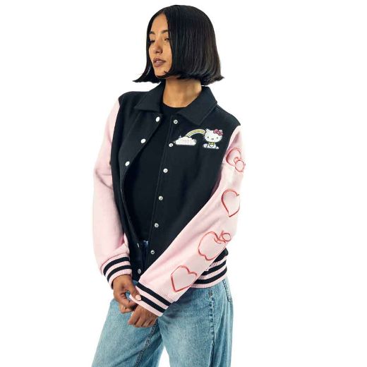 Picture of Hello Kitty Embroidered Juniors Varsity Jacket