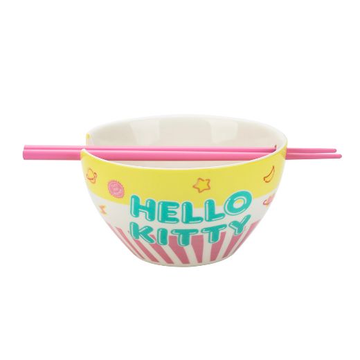 Picture of Hello Kitty & Friends 20 oz. Ceramic Ramen Bowl with Chopsticks