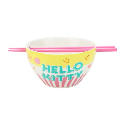 Picture of Hello Kitty & Friends 20 oz. Ceramic Ramen Bowl with Chopsticks