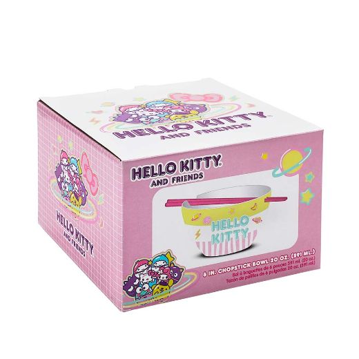 Picture of Hello Kitty & Friends 20 oz. Ceramic Ramen Bowl with Chopsticks