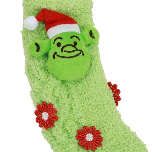 Picture of Dreamworks Shrek Santa 3D Chenille Crew Sock