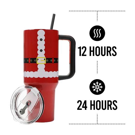 Picture of Bioworld Santa 40 oz. Stainless Steel Tumbler