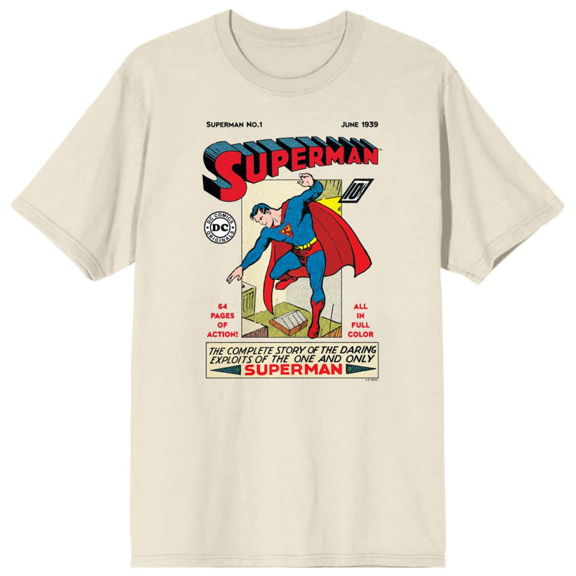 Picture of DC Comics 90th Anniversary Retro Comic Superman Unisex Tee