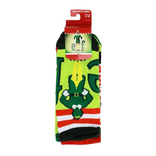 Picture of Elf Buddy 5 Pair Ankle Socks