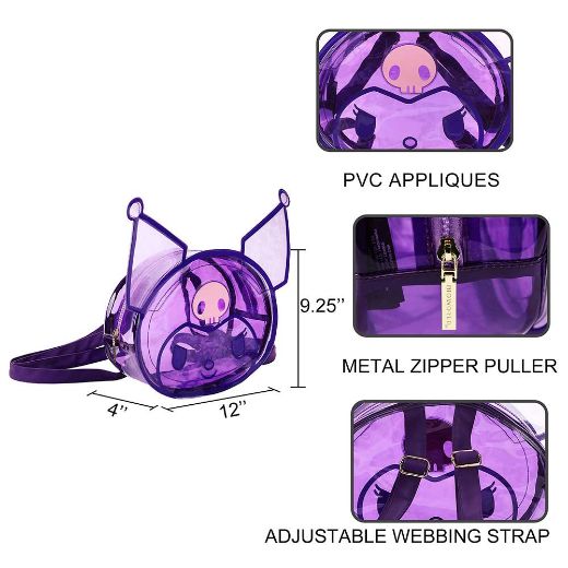 Picture of Kuromi Shaped Clear Mini Backpack
