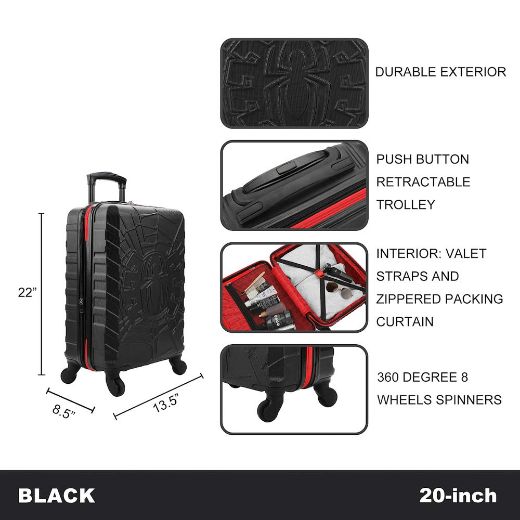 Picture of Marvel Spider-Man Embossed 20 in. Rolling Luggage