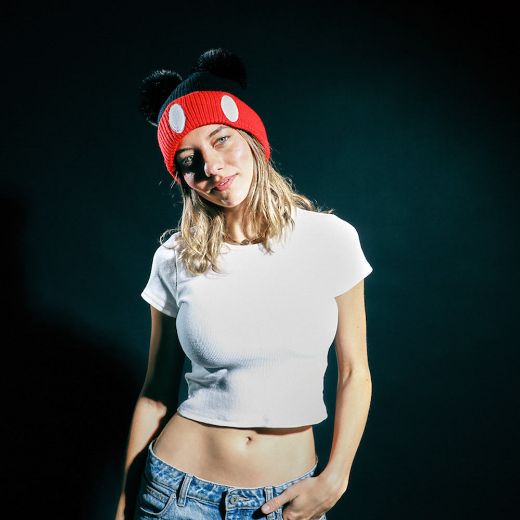 Picture of Disney Mickey Mouse Fur Ears Cuff Beanie